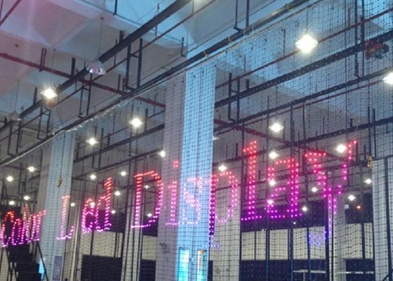 Exposição de diodo emissor de luz flexível da cortina impermeável do RGB à prova de intempéries para o público