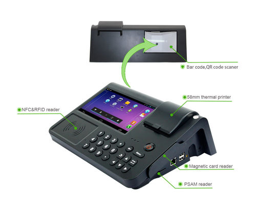 Terminal Pembayaran restoran Wireless Dengan Card Reader Magnetic