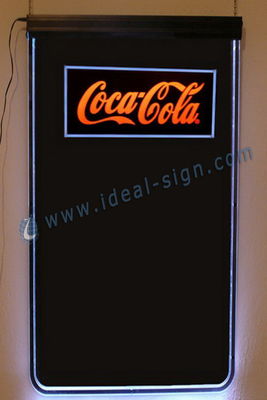 Akrylowa fluorescencyjna Led Writing Board / Illuminated Menu Board Z Coca Cola Logo