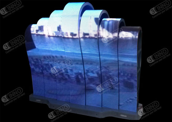 A elevação refresca o módulo macio fixado SMD criativo da exposição de diodo emissor de luz IP64 do Irregular P10 P8 P6mm da taxa