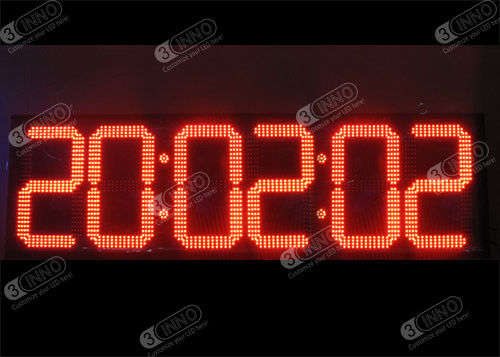 Exposição dupla do Signage do diodo emissor de luz Digital do tempo/temperatura única/da cor do número de diodo emissor de luz