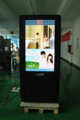 el doble echó a un lado exhibición digital de la señalización del lcd