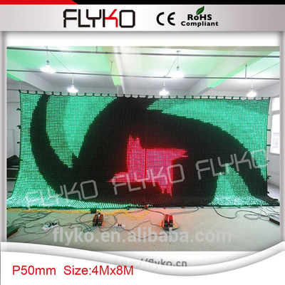p5 de alta qualidade da cortina do diodo emissor de luz/tela conduzida flexível/exposições conduzidas macias