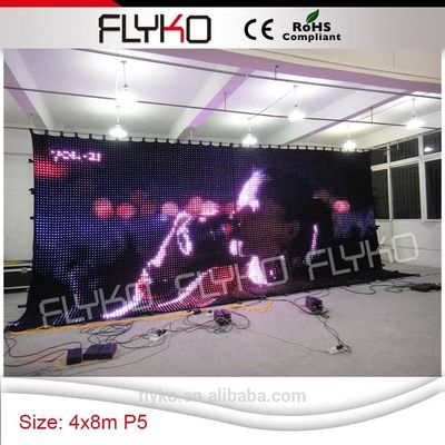 p5 de alta qualidade da cortina do diodo emissor de luz/tela conduzida flexível/exposições conduzidas macias