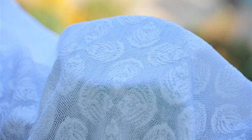 ชุดสีขาว Jacquard ผ้าเบาะแต่งงานผ้า, ความกว้าง 57 &quot;/ 58&quot;