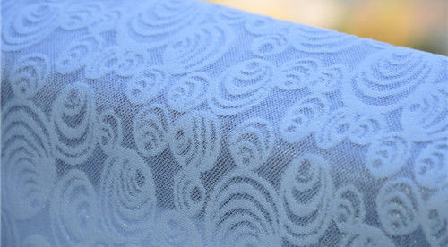 ชุดสีขาว Jacquard ผ้าเบาะแต่งงานผ้า, ความกว้าง 57 &quot;/ 58&quot;