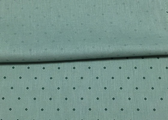 ความแปลกใหม่สีเขียว / สีน้ำเงินผ้าฝ้าย 100% ผ้าตัดเย็บเสื้อผ้า