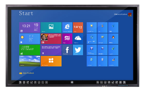 Jardim de infância/escola interativa tudo em um toque 65inch Dustproof do PC fixado na parede