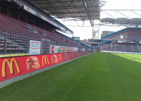 Propaganda exterior impermeável da exposição de diodo emissor de luz de P12 P16 para a bandeira do perímetro do esporte do estádio