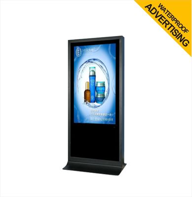 65" стойка один напольный LCD рекламируя водоустойчивый IP65 цифровой Signage полное HD